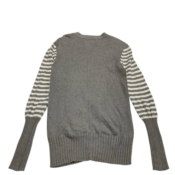 American Eagle Outfitters Striped Cardigan in Gray and Cream - Picture 6 of 7